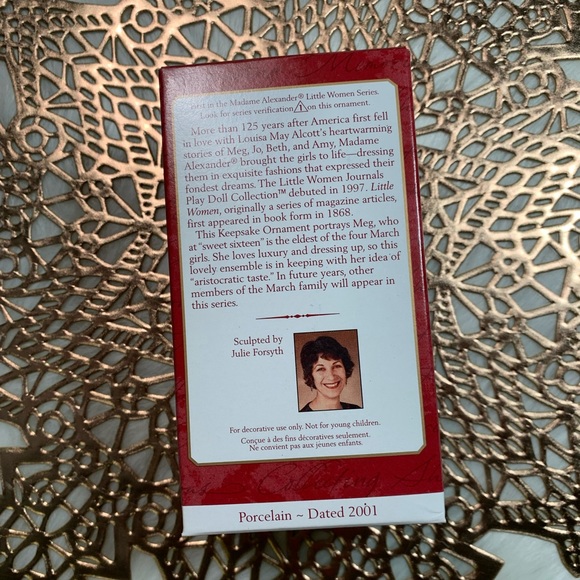 HALLMARK Little Women Margaret Meg March Tree Ornament #1 Madame Alexander 2001 - Picture 2 of 5